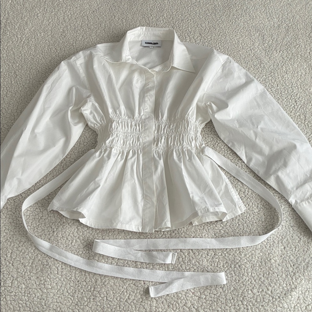 Saint Art Yvonne ruched tie blouse XS - Picture 3 of 16
